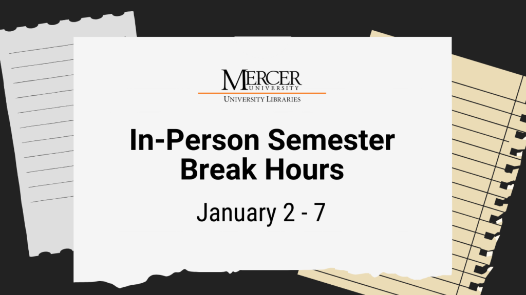 In-Person Semester Break Hours