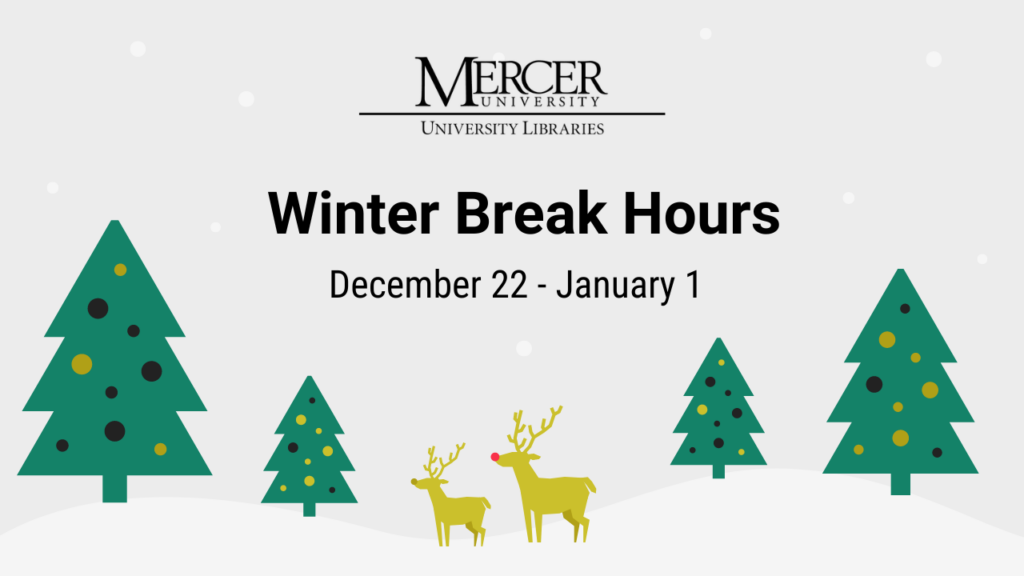 Winter Break Hours December 22- January 1