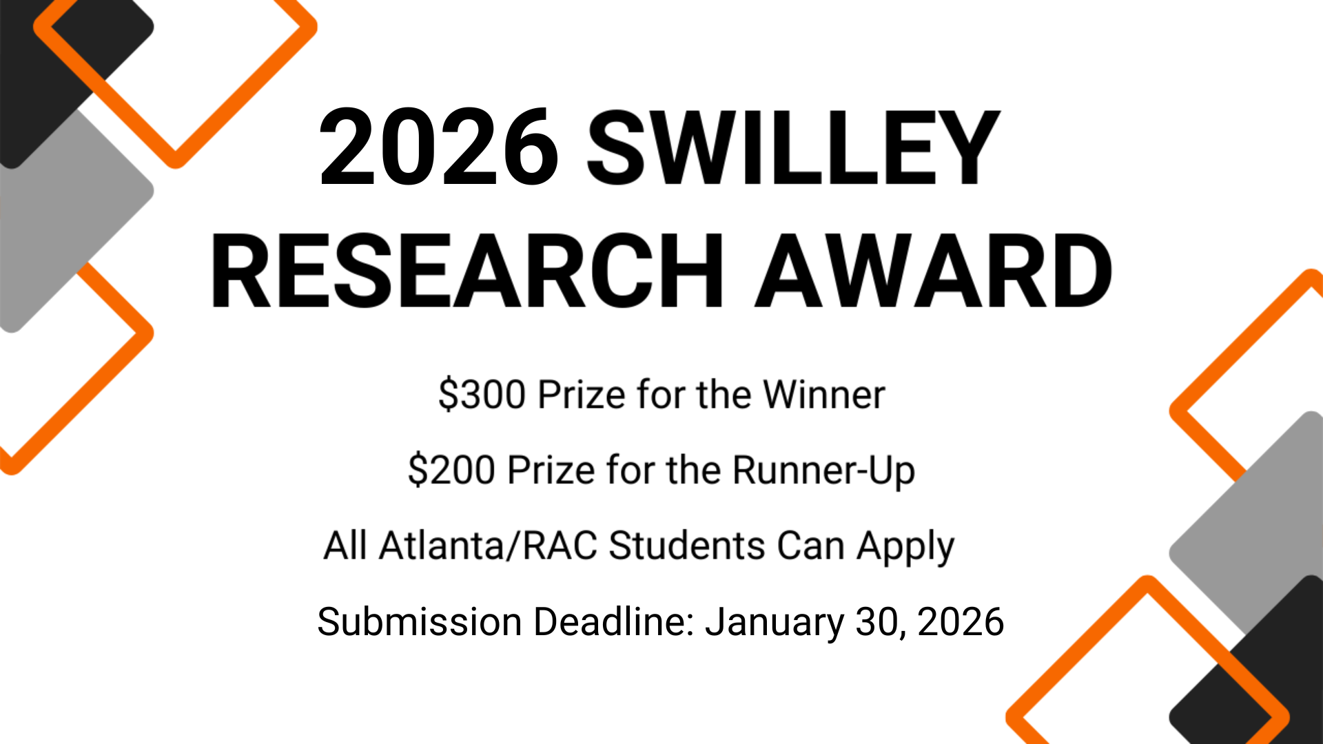 Swilley Research Award 2026